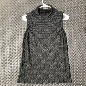 J.T.B. Black Formal Mock Turtle Neck Silky Sleeveless Blouse Top Women's Size 2‎